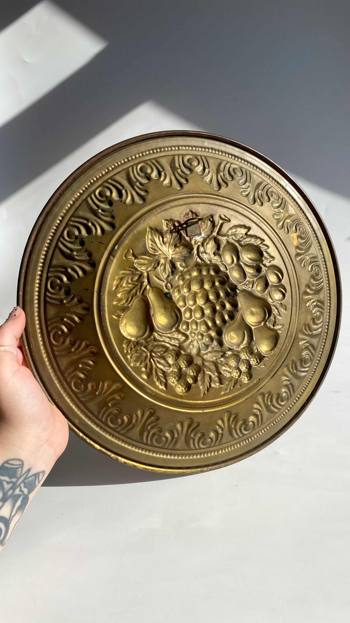 Vintage Brass Decorative Plates Lost Girls Vintage