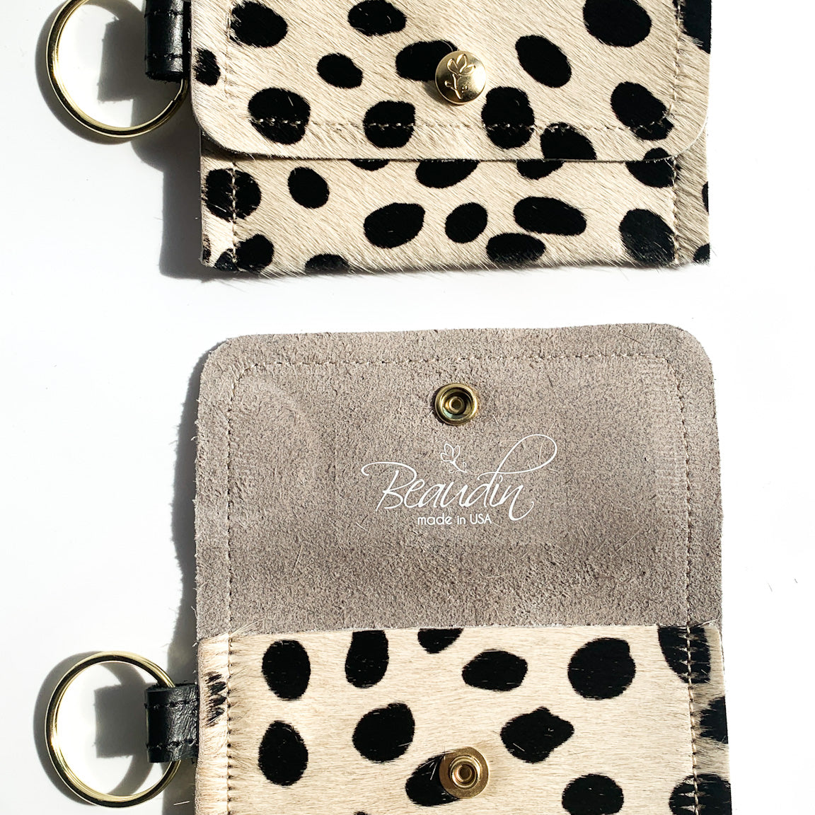 Keychain Wallet | Cowhide & Leather Card Holder