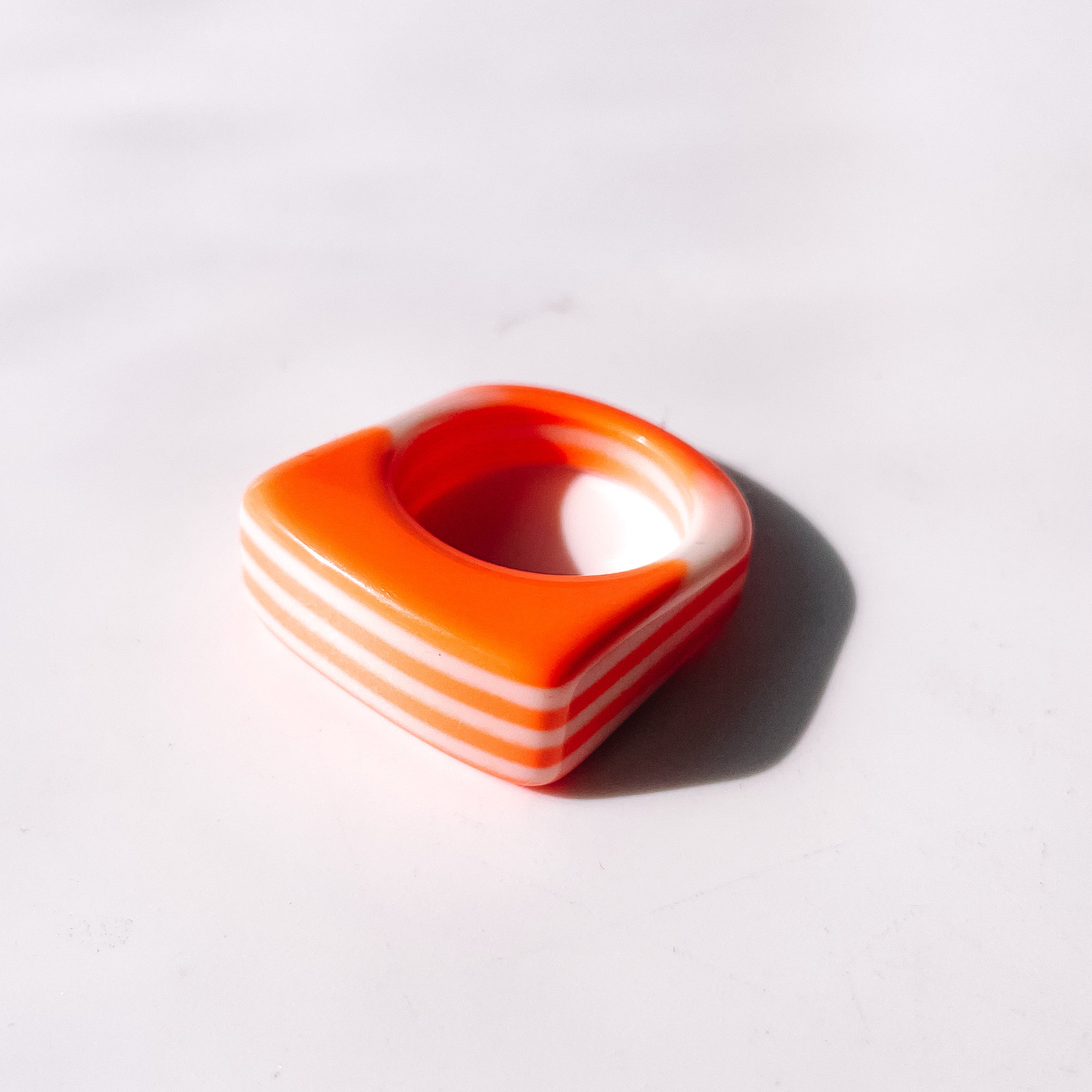 Candy-Striped Acrylic Ring