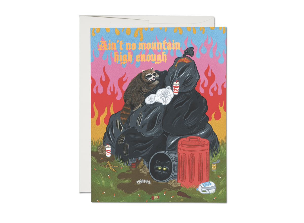 Raccoon Trash Mountain Card – Lost Girls Vintage