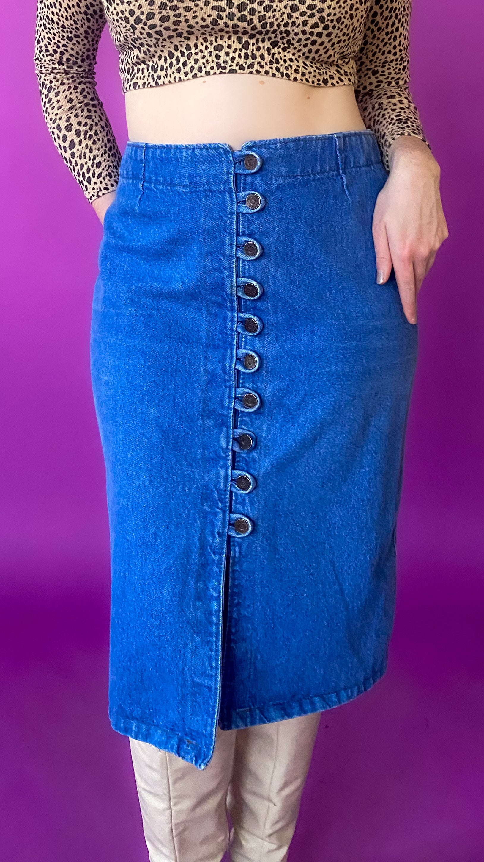 Girls Supply - Denim Mini Pencil Skirt with Belt | YesStyle