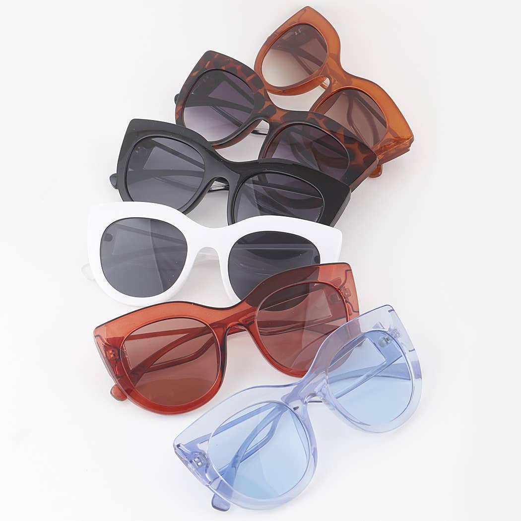 Tinted Round Cateye Sunglasses