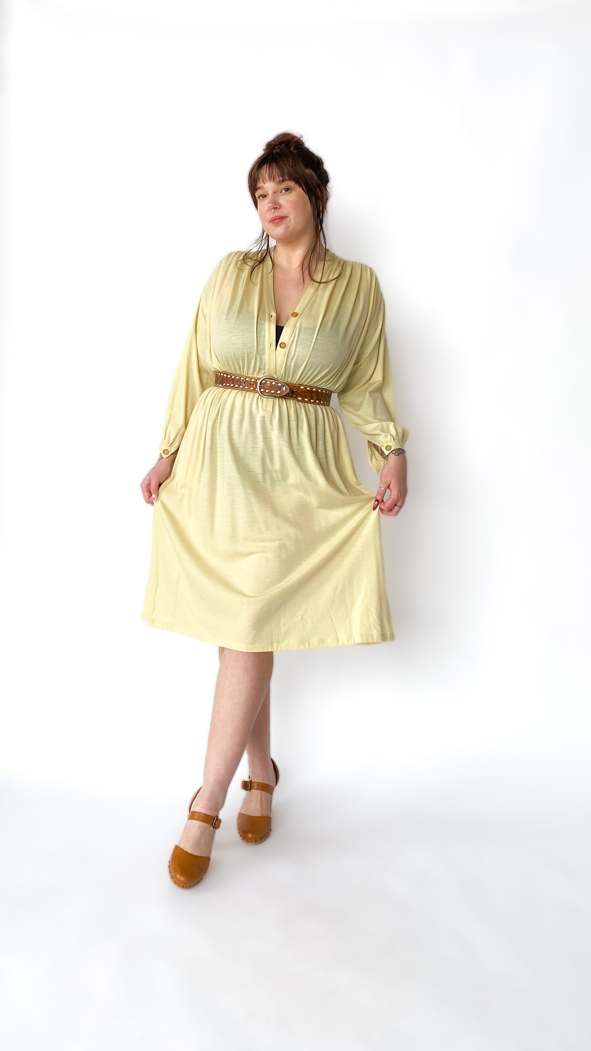 1970s Missoni Pale Yellow Dress, sz. S-2XL – Lost Girls Vintage