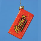 Reese's peanut butter cup packaging ornament on a blue background