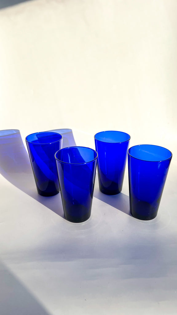 Large Cobalt Blue Drink Glass