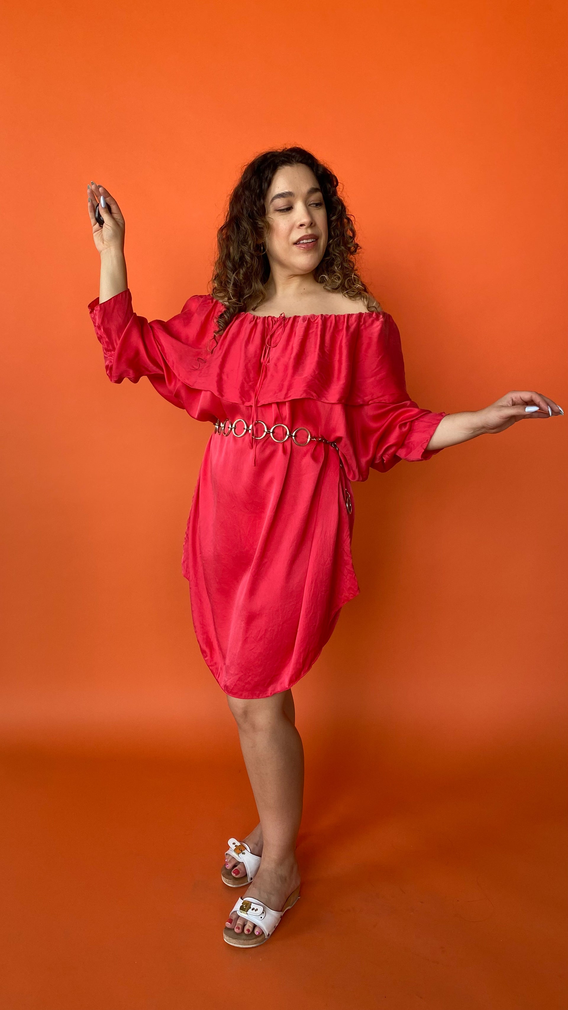 flowy vintage dress Vintage Denim Flowy Sweetheart Neck Midi Dress S