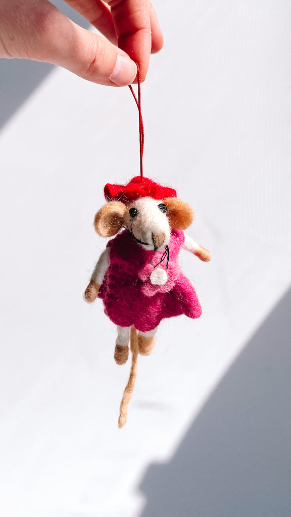 Felt Mouse Ornament