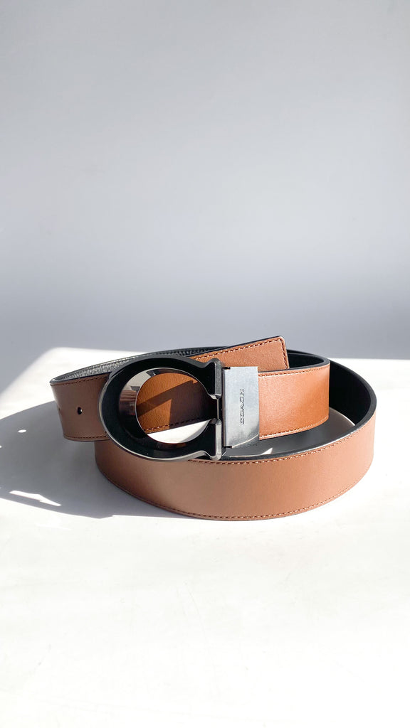 Reversible Coach Leather Belt