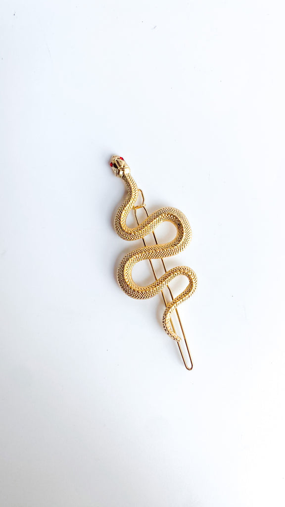 Gold Snake Hair Clip