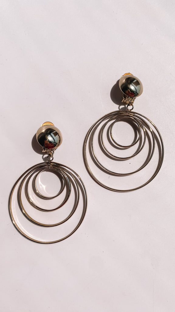 Vintage Silver Spiral Drop Earrings
