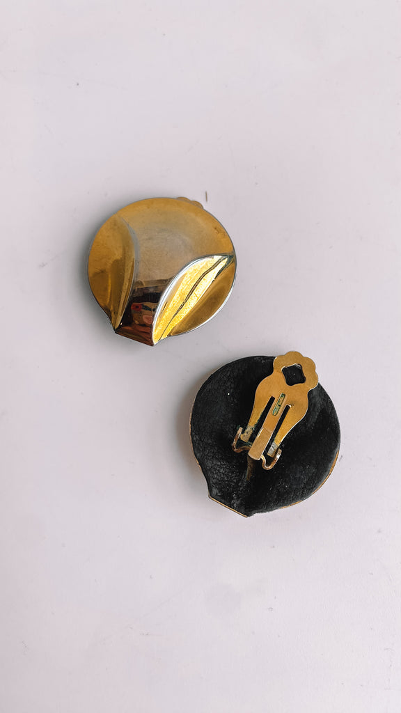 Vintage Gold Convex Shape Earrings