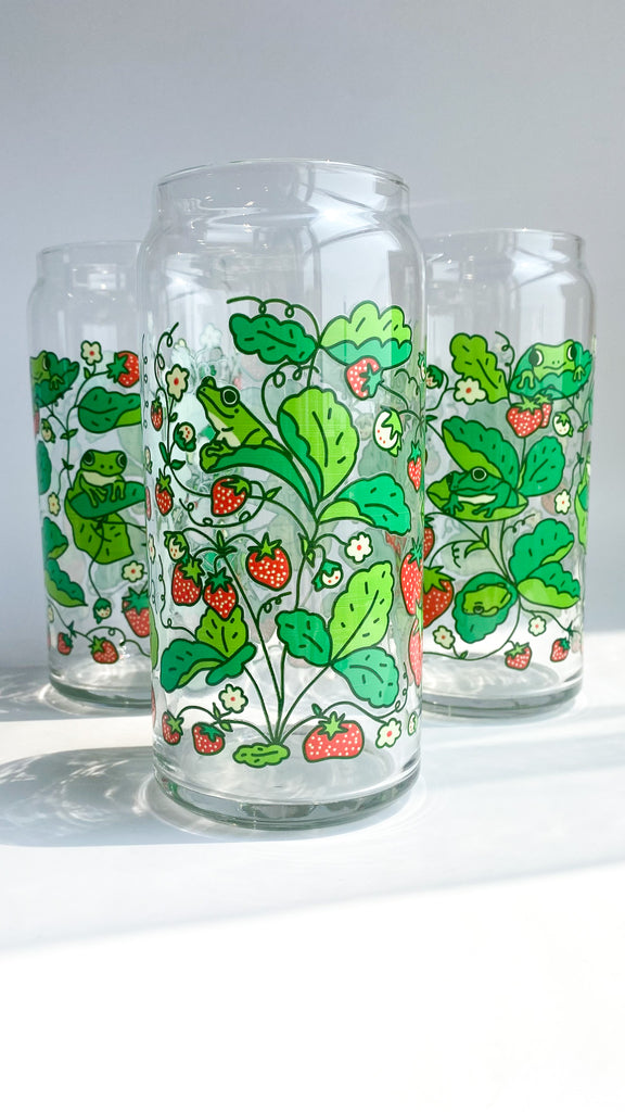 Strawberry Frog Glass