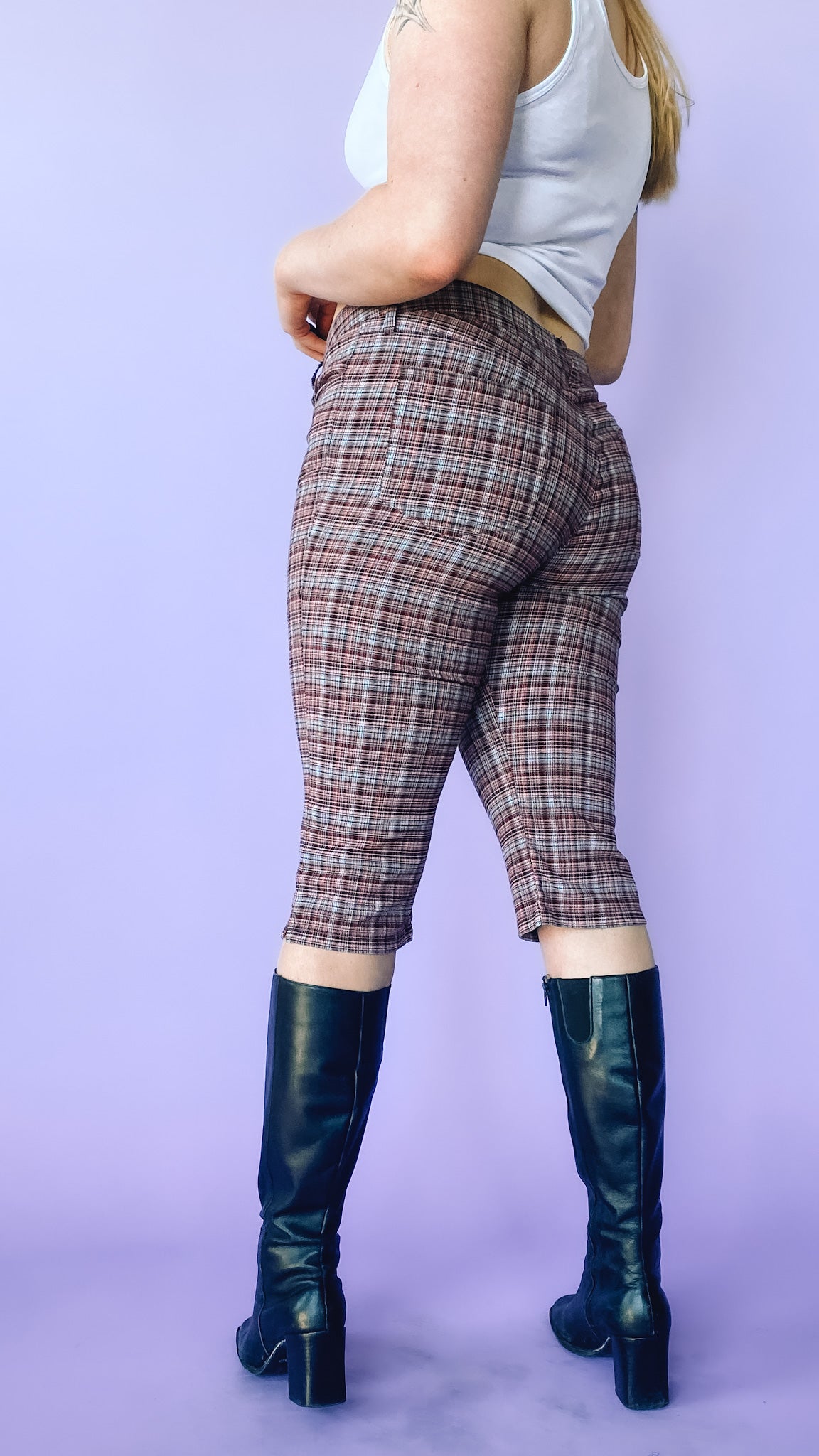 Women's plaid hot sale bermuda shorts