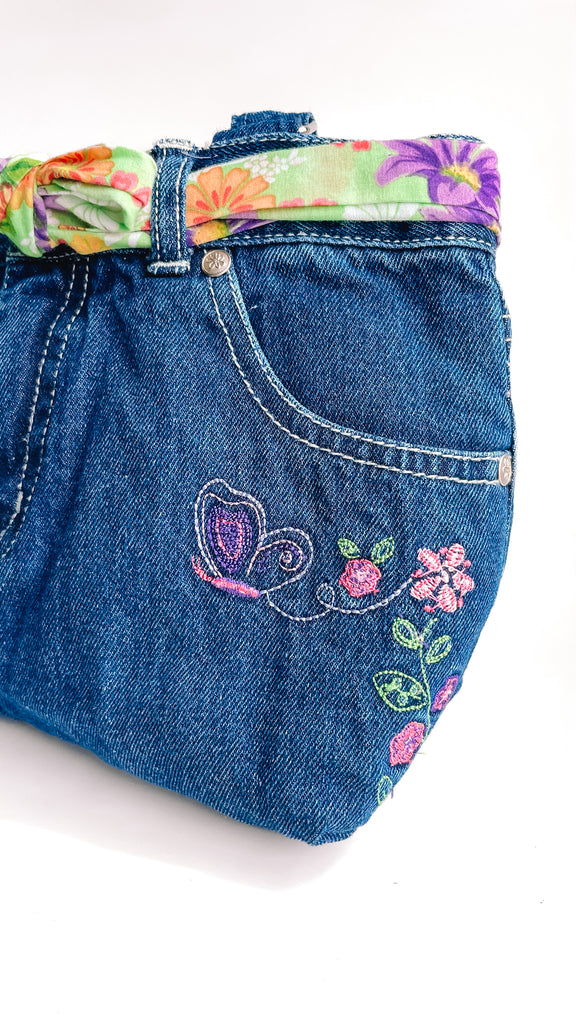 Y2K Embroidered Jeans Bag