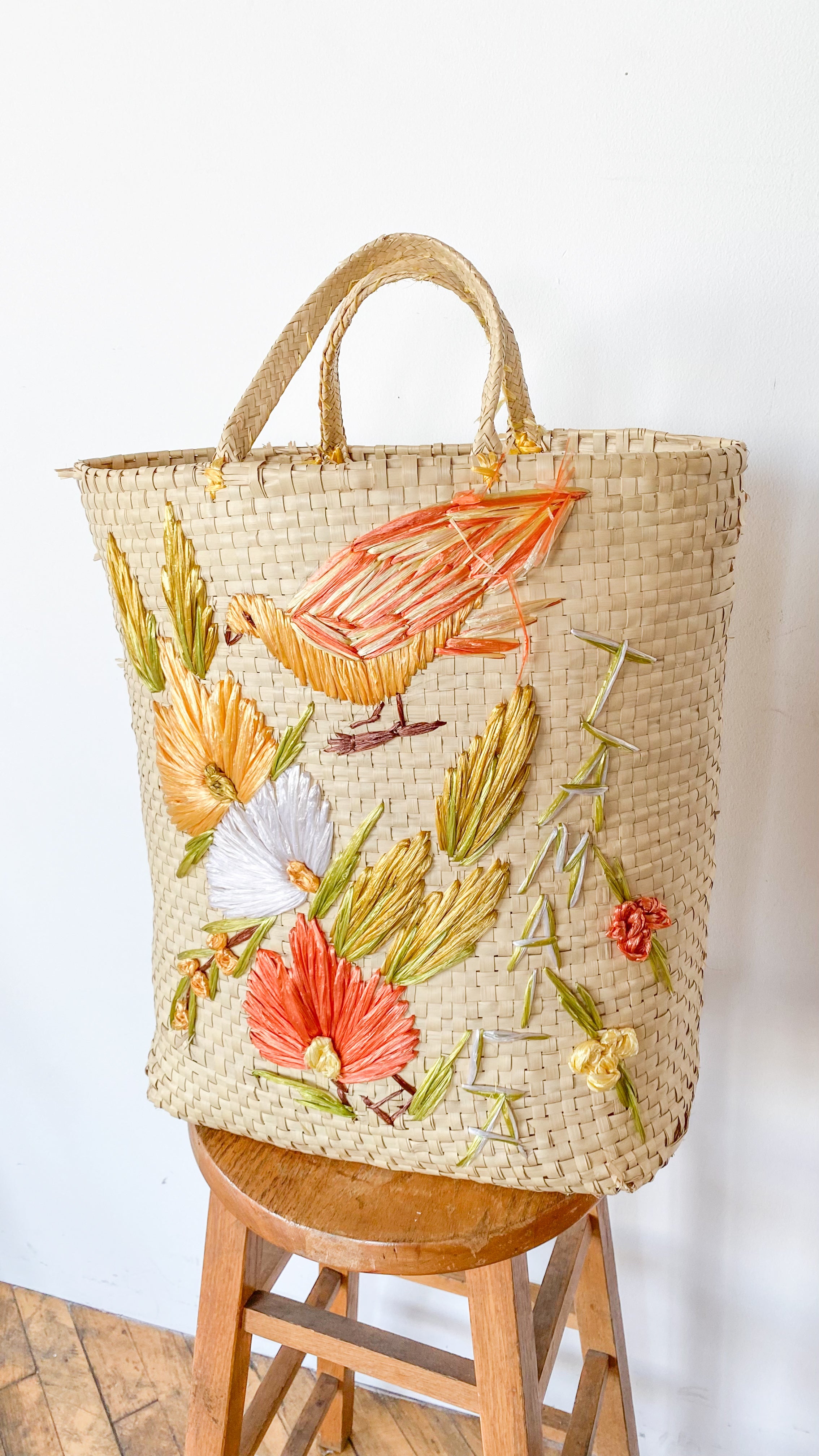 Vintage shops Straw Basket Bag