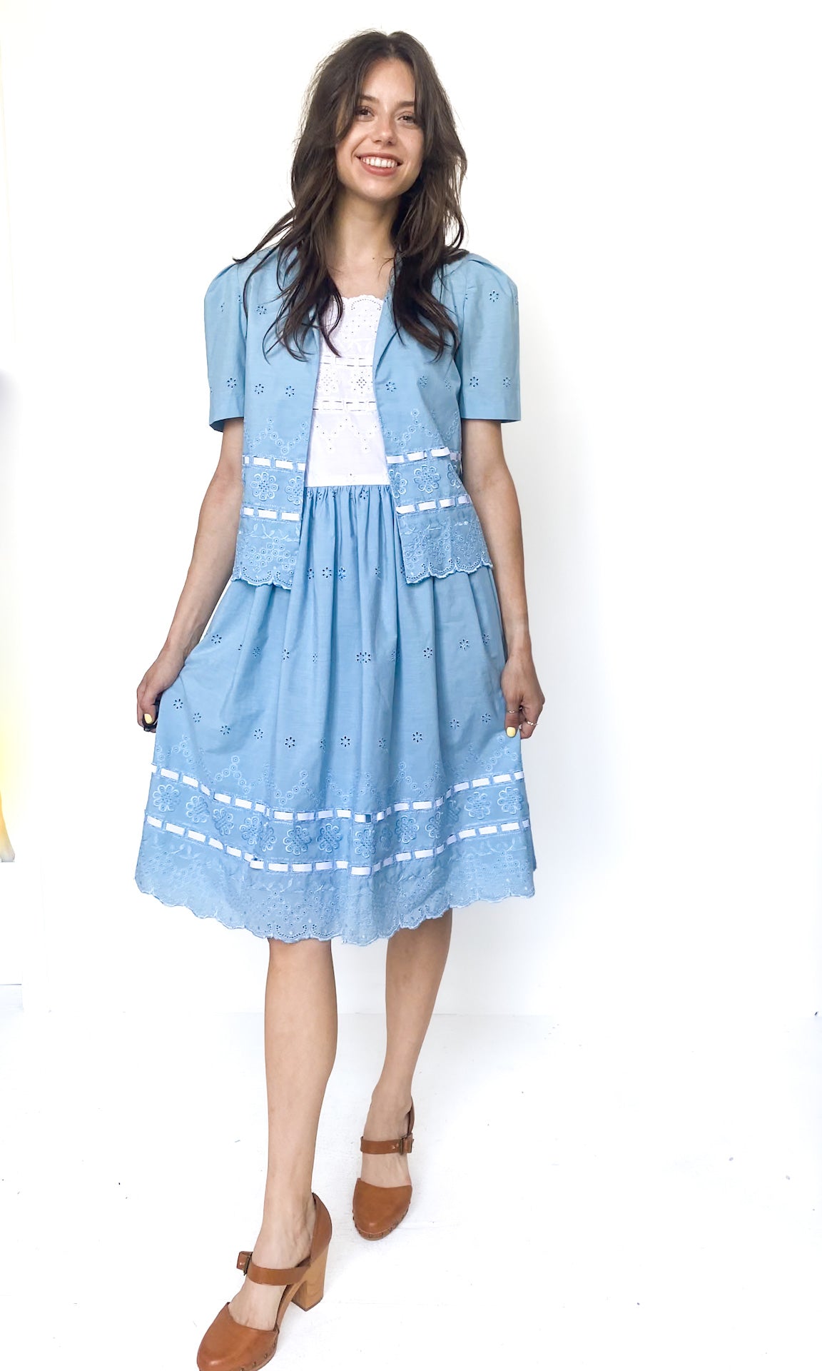 retro dresses chicago Chicago Retro Big League Baseball - Blue Long Sleeved Shirt Dress women's elegant loose dresses women dress dresses for womens