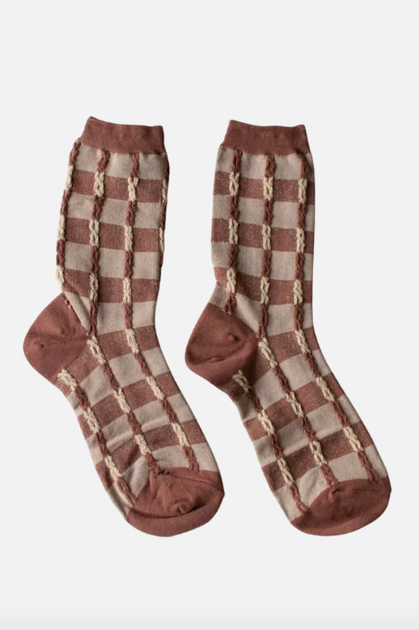 Brown on Brown Twist Socks