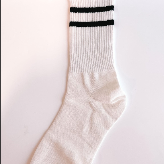 Double Stripe Crew Socks