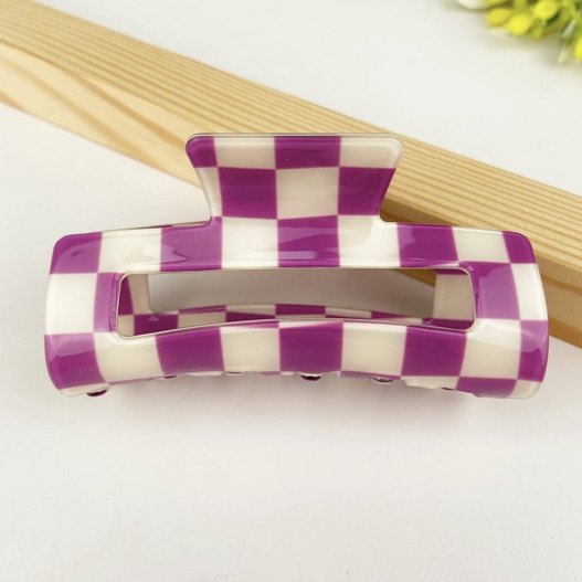 Checkerboard Square Hair Claw