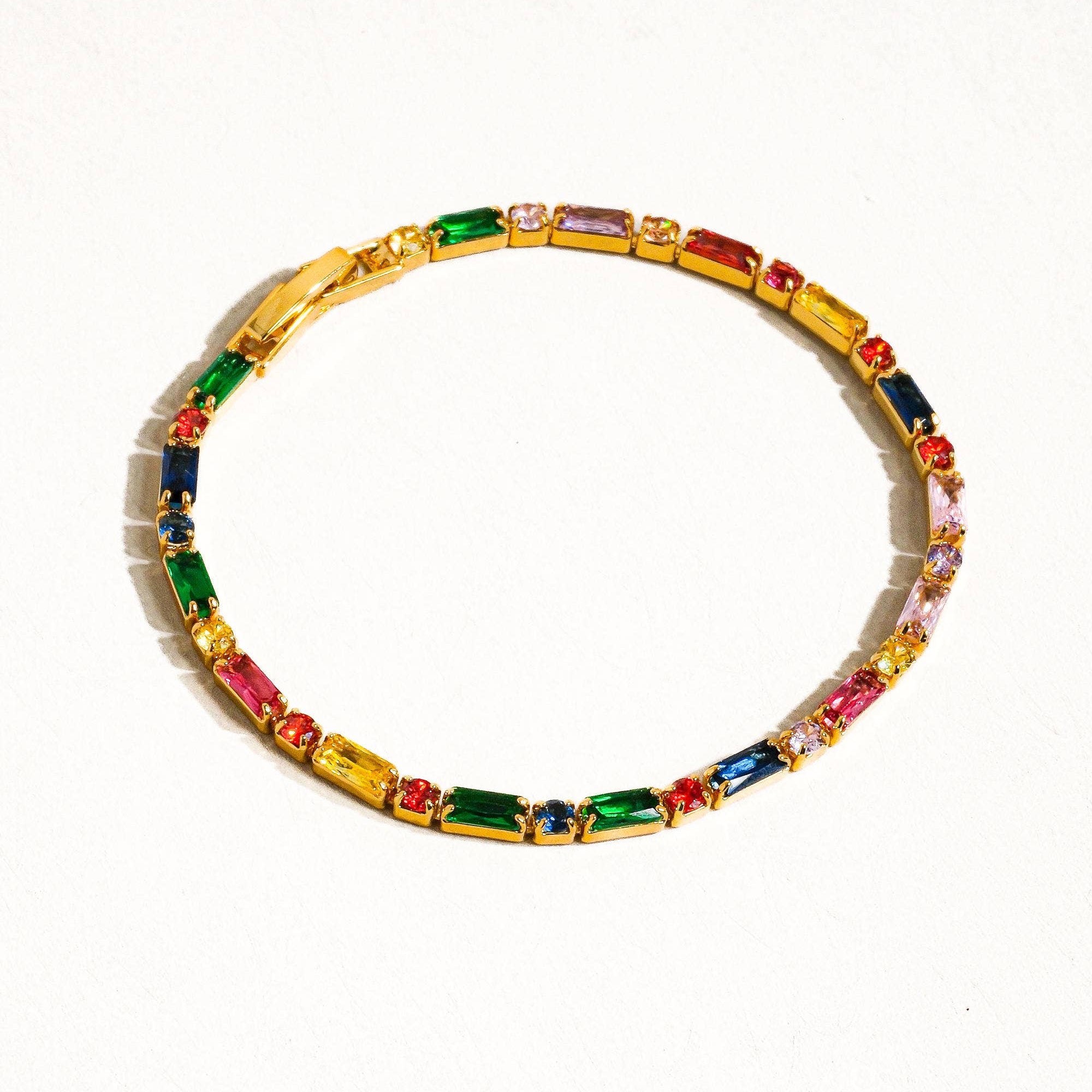 Shiloh Gold Multicolor Chain Bracelet