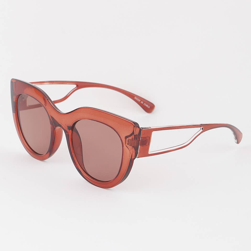 Tinted Round Cateye Sunglasses