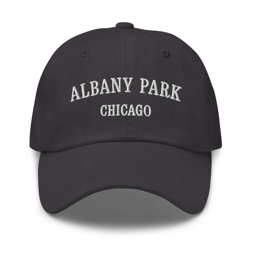 Albany Park Chicago Dad Hat - White Stitching