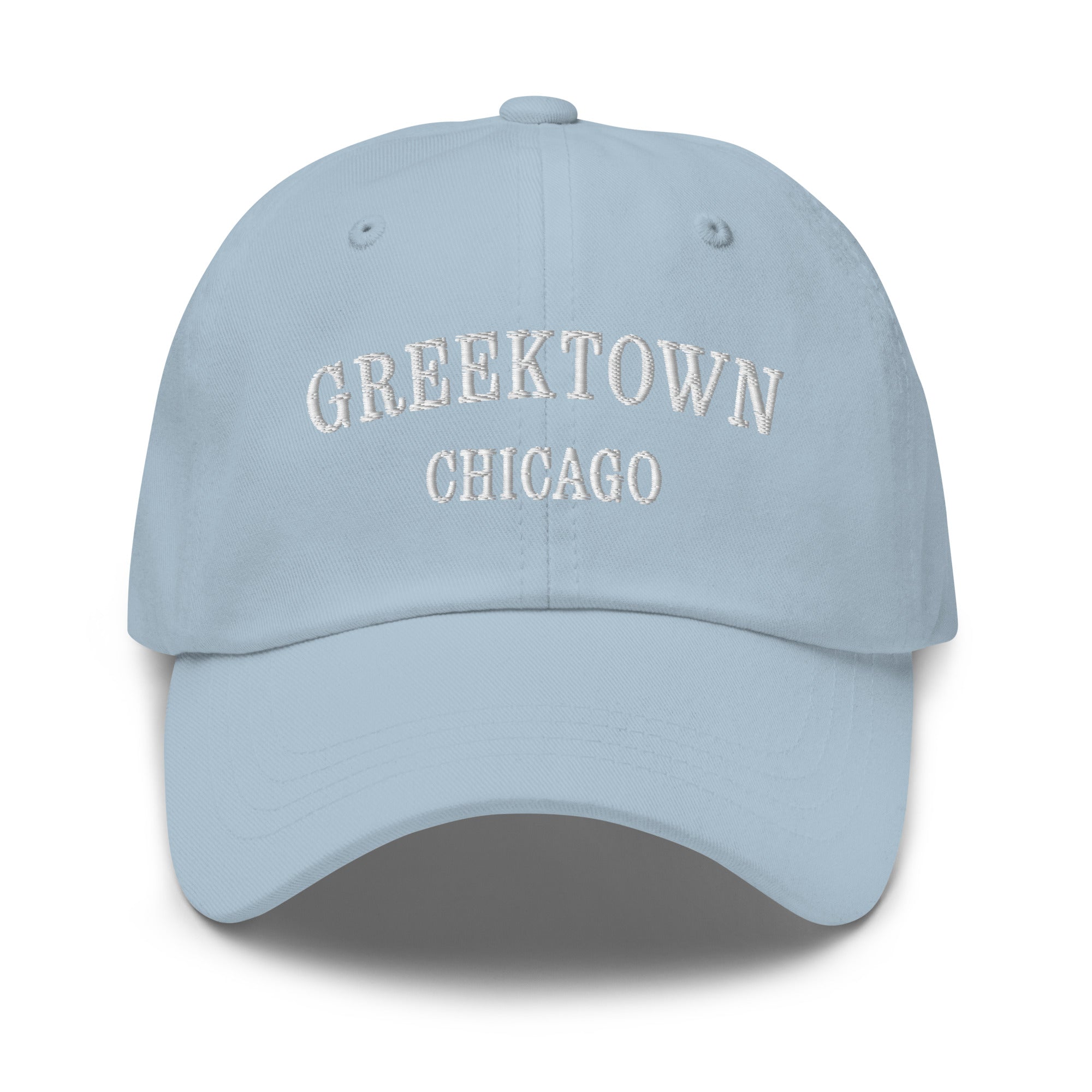Greek Town Chicago Dad Hat - White Stitching