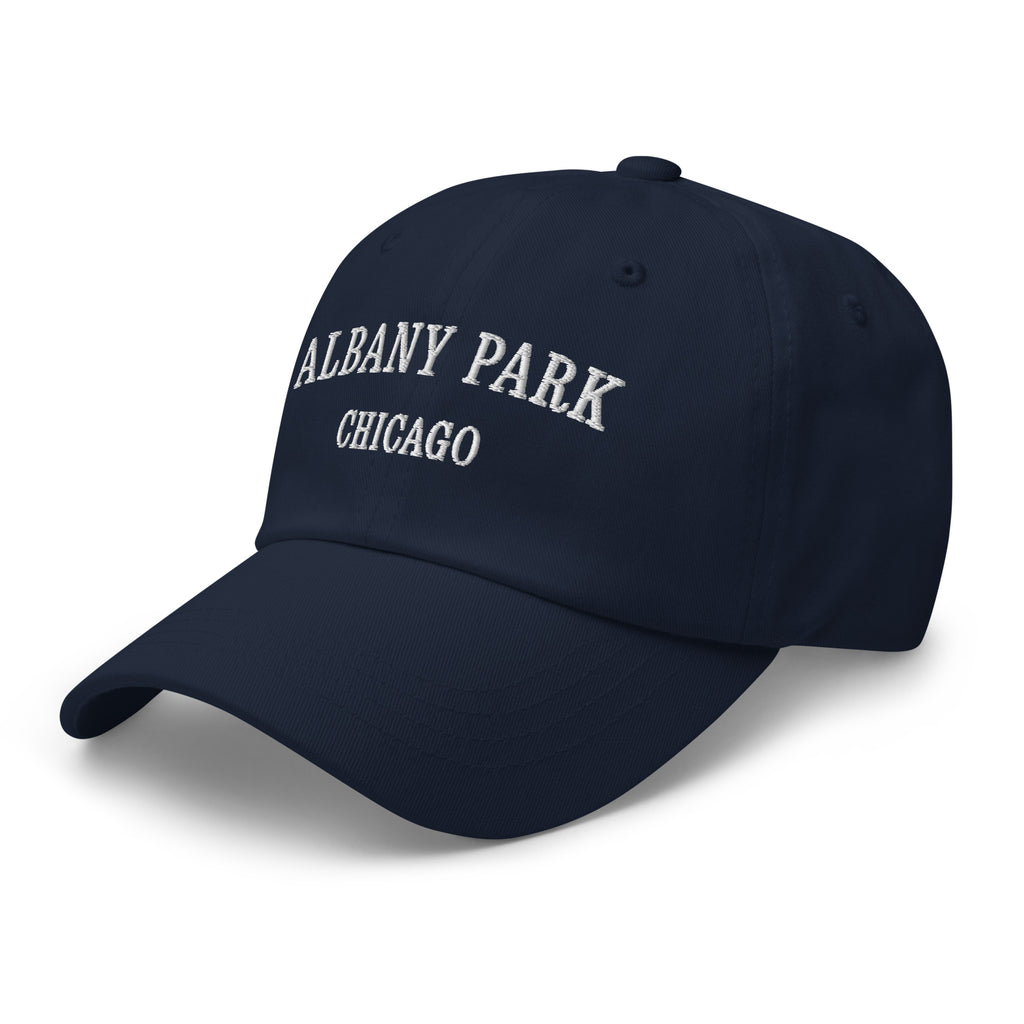 Albany Park Chicago Dad Hat - White Stitching