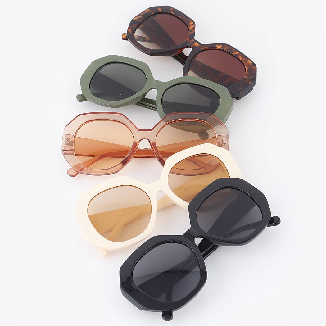 Oversized Hexagon Sunglasses – Lost Girls Vintage