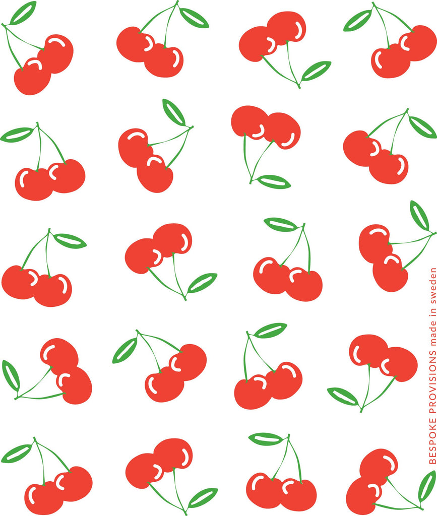 Bespoke Swedish Dishcloth - Cherries