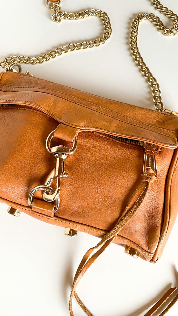 Contemporary Brown Leather Satchel Bag