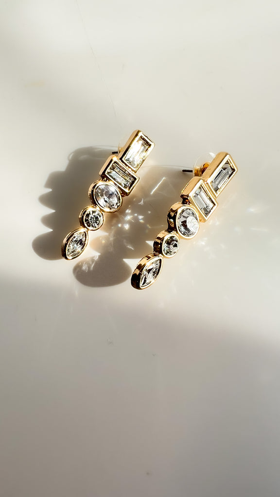 Bejeweled Stacked Rhinestone Earring