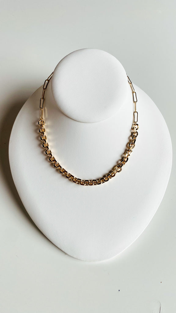 Mixed Gold Chain Choker Necklace