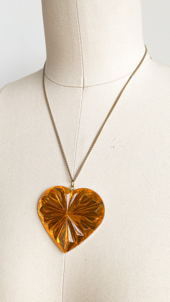 Vintage Hidden Cherub Heart Necklace