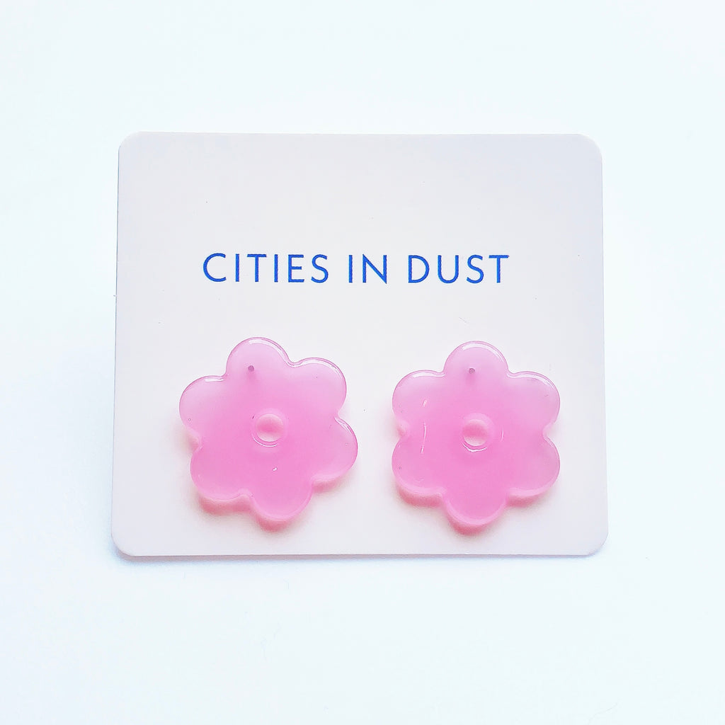 Small Acetate Daisy Earrings - Cities in Dust