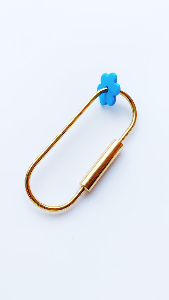Brass Daisy Key Ring
