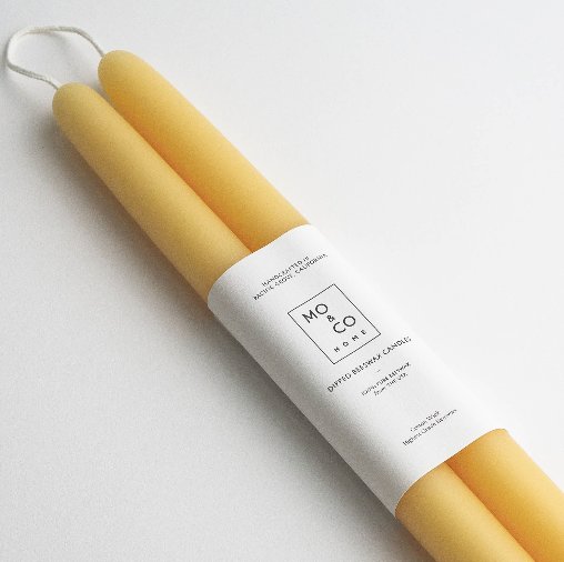 10" Beeswax Dipped Candles