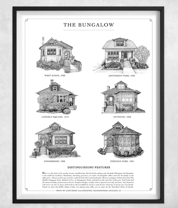 The Chicago Bungalow Art Print