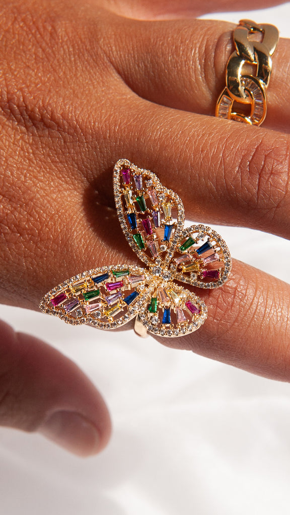 Bejeweled Butterfly Ring