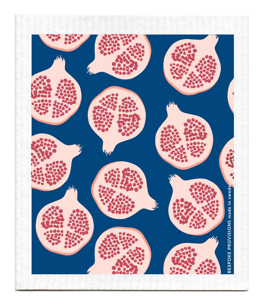 Bespoke Swedish Dishcloth - Pomegranates