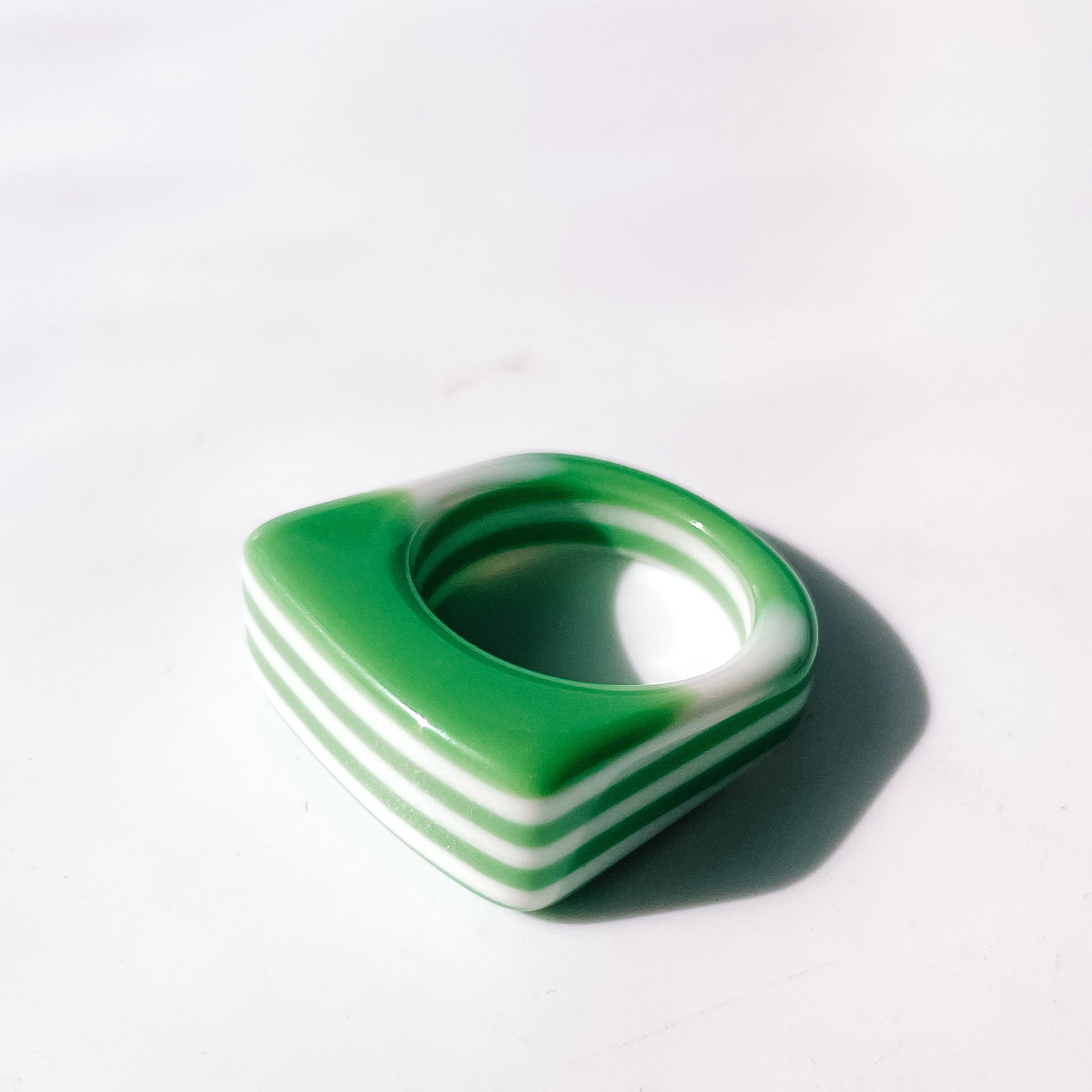 Candy-Striped Acrylic Ring